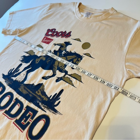 Coors Rodeo Cowboy T-Shirt Western Shirt, unisex Men’s Size S/Women’s size M - Picture 3 of 9
